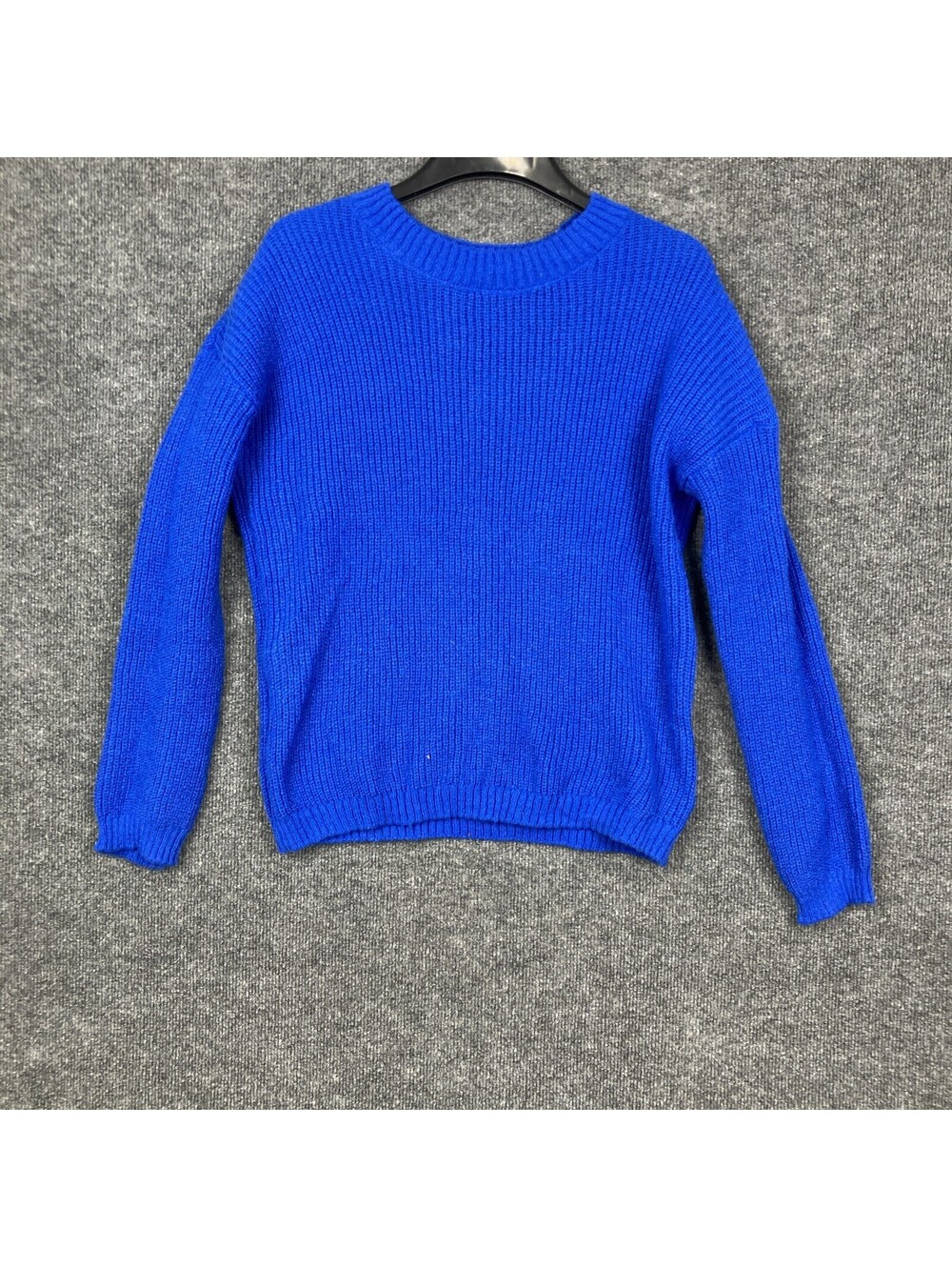No Boundaries Junior Size Large 11/13 Royal Blue Ribbed Long Sleeve Sweater EUC
